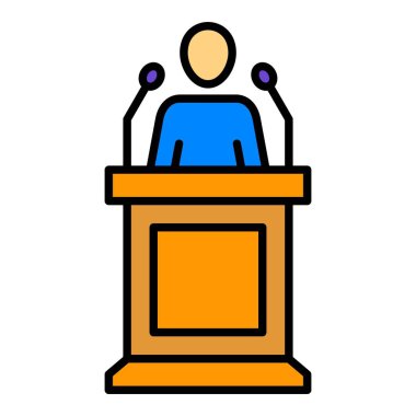 Konuşma vektör simgesi. Yazdırma, mobil ve web uygulamaları için kullanılabilir.