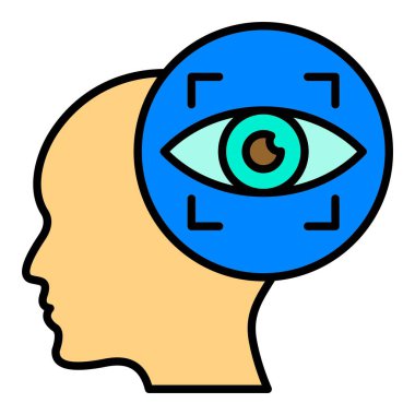 Vizyon vektör simgesi. Yazdırma, mobil ve web uygulamaları için kullanılabilir.