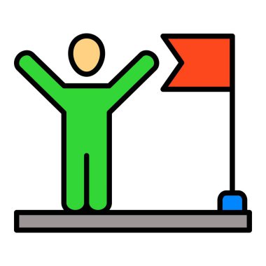 Başarı vektör simgesi. Yazdırma, mobil ve web uygulamaları için kullanılabilir.