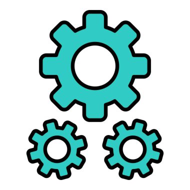 Ayarlar vektör simgesi. Yazdırma, mobil ve web uygulamaları için kullanılabilir.