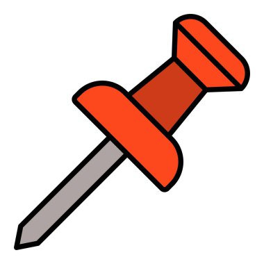 Pushpin vektör simgesi. Yazdırma, mobil ve web uygulamaları için kullanılabilir.