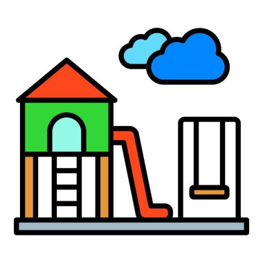 Oyun alanı vektör simgesi. Yazdırma, mobil ve web uygulamaları için kullanılabilir.