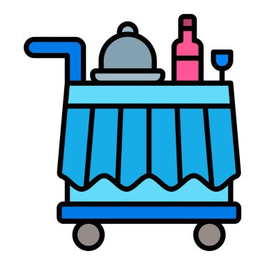 Oda servisi vektör simgesi. Yazdırma, mobil ve web uygulamaları için kullanılabilir.