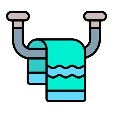 Havlu vektör simgesi. Yazdırma, mobil ve web uygulamaları için kullanılabilir.