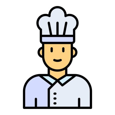 Şef vektör simgesi. Yazdırma, mobil ve web uygulamaları için kullanılabilir.