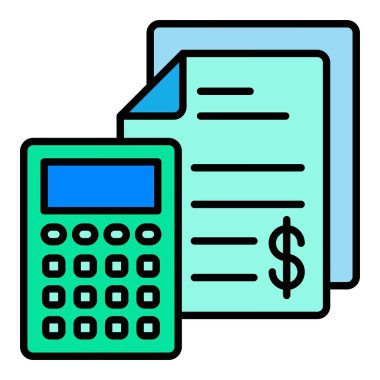 Bütçe vektör simgesi. Yazdırma, mobil ve web uygulamaları için kullanılabilir.