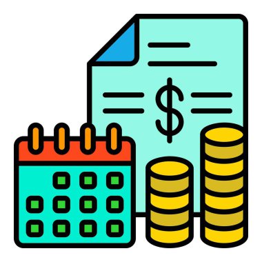 Yıllık rapor vektör simgesi. Yazdırma, mobil ve web uygulamaları için kullanılabilir.