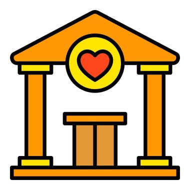 Kâr amacı gütmeyen organizasyon vektör simgesi. Yazdırma, mobil ve web uygulamaları için kullanılabilir.