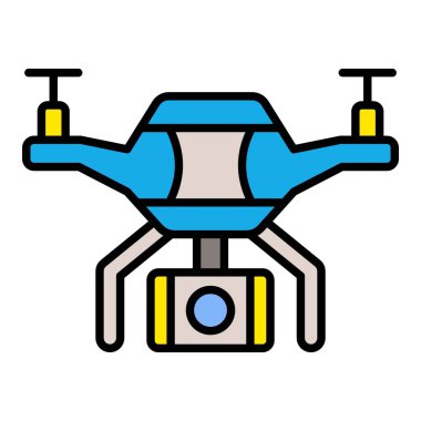 Drone vektör simgesi. Yazdırma, mobil ve web uygulamaları için kullanılabilir.