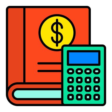 Defter vektör simgesi. Yazdırma, mobil ve web uygulamaları için kullanılabilir.