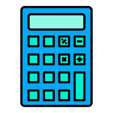 Hesap makinesi vektör simgesi. Yazdırma, mobil ve web uygulamaları için kullanılabilir.