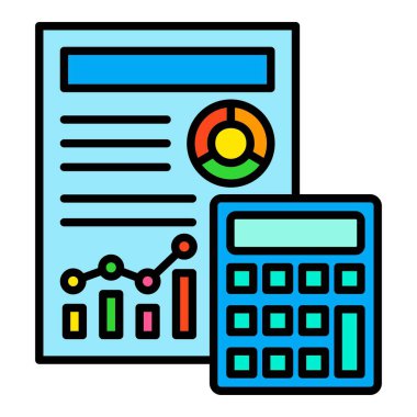 Bütçe vektör simgesi. Yazdırma, mobil ve web uygulamaları için kullanılabilir.