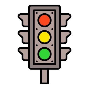 Trafik Işığı vektör simgesi. Yazdırma, mobil ve web uygulamaları için kullanılabilir.