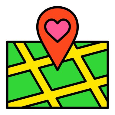 Favori konum vektör simgesi. Yazdırma, mobil ve web uygulamaları için kullanılabilir.