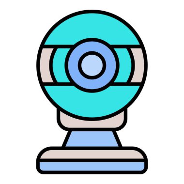 Webcam vektör simgesi. Yazdırma, mobil ve web uygulamaları için kullanılabilir.