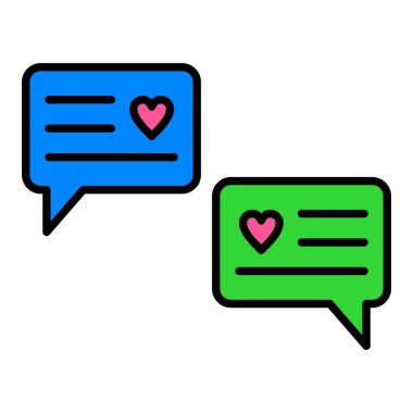 Mesaj vektör simgesi. Yazdırma, mobil ve web uygulamaları için kullanılabilir.