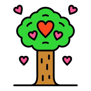 Ağaç vektör simgesi. Yazdırma, mobil ve web uygulamaları için kullanılabilir.