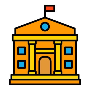 Hükümet vektör simgesi. Yazdırma, mobil ve web uygulamaları için kullanılabilir.