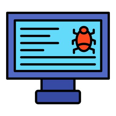 Siber suç vektör simgesi. Yazdırma, mobil ve web uygulamaları için kullanılabilir.