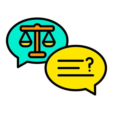 Tartışma vektör simgesi. Yazdırma, mobil ve web uygulamaları için kullanılabilir.