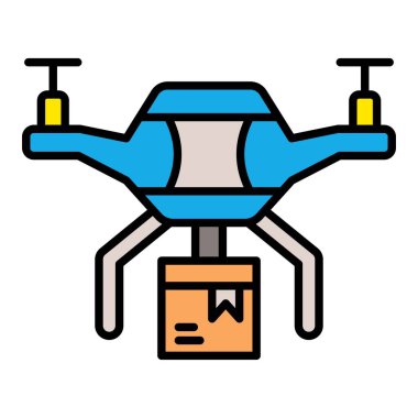 Drone Taşıma vektör simgesi. Yazdırma, mobil ve web uygulamaları için kullanılabilir.