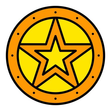 Şerif vektör ikonu. Yazdırma, mobil ve web uygulamaları için kullanılabilir.