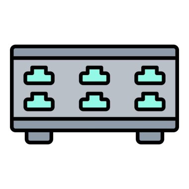 Sunucu Kontrol vektör simgesi. Yazdırma, mobil ve web uygulamaları için kullanılabilir.