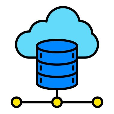 Bulut Veri vektör simgesi. Yazdırma, mobil ve web uygulamaları için kullanılabilir.