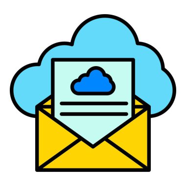 E- posta vektör simgesi. Yazdırma, mobil ve web uygulamaları için kullanılabilir.