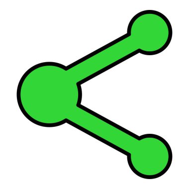 Vektör simgesini paylaş. Yazdırma, mobil ve web uygulamaları için kullanılabilir.