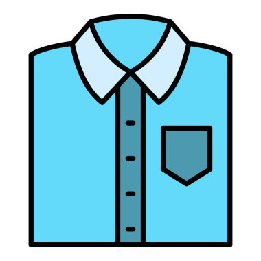 Gömlek vektör simgesi. Yazdırma, mobil ve web uygulamaları için kullanılabilir.