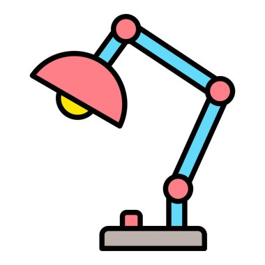 Masa lambası vektör simgesi. Yazdırma, mobil ve web uygulamaları için kullanılabilir.