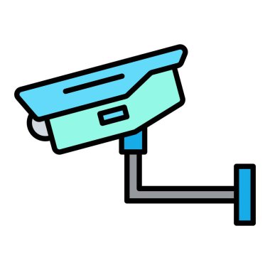 CCTV vektör simgesi. Yazdırma, mobil ve web uygulamaları için kullanılabilir.