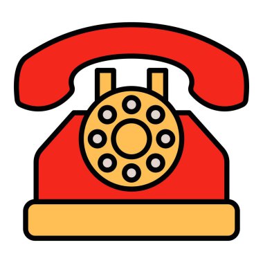 Telefon vektör simgesi. Yazdırma, mobil ve web uygulamaları için kullanılabilir.