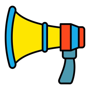 Yüksek sesli konuşmacı vektör simgesi. Yazdırma, mobil ve web uygulamaları için kullanılabilir.