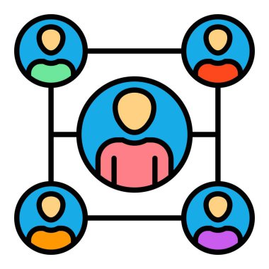 Organizasyon vektör simgesi. Yazdırma, mobil ve web uygulamaları için kullanılabilir.