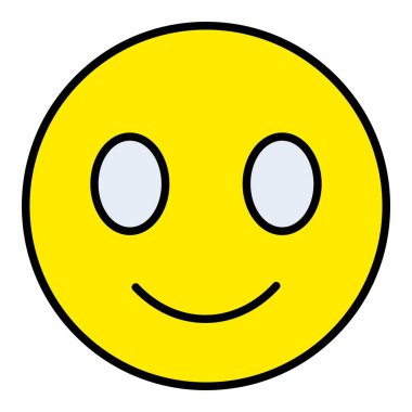 Gülümseyen vektör simgesi. Yazdırma, mobil ve web uygulamaları için kullanılabilir.