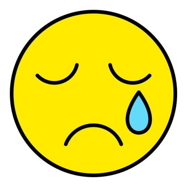 Ağlayan vektör ikonu. Yazdırma, mobil ve web uygulamaları için kullanılabilir.