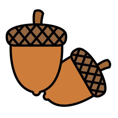 Meşe palamudu ikonu. Yazdırma, mobil ve web uygulamaları için kullanılabilir.