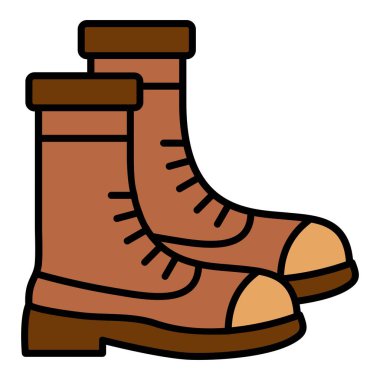 Autumn Boots vektör simgesi. Yazdırma, mobil ve web uygulamaları için kullanılabilir.