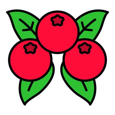 Çilek vektör simgesi. Yazdırma, mobil ve web uygulamaları için kullanılabilir.