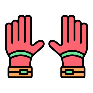 Eldiven vektör simgesi. Yazdırma, mobil ve web uygulamaları için kullanılabilir.