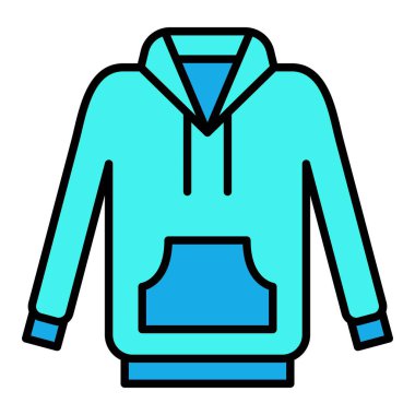 Kapüşonlu vektör ikonu. Yazdırma, mobil ve web uygulamaları için kullanılabilir.