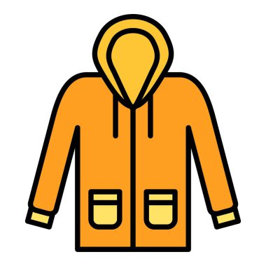 Yağmurluk vektör simgesi. Yazdırma, mobil ve web uygulamaları için kullanılabilir.