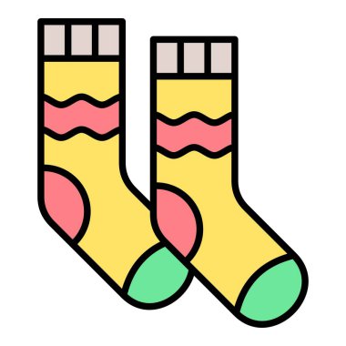 Çorap vektör ikonu. Yazdırma, mobil ve web uygulamaları için kullanılabilir.