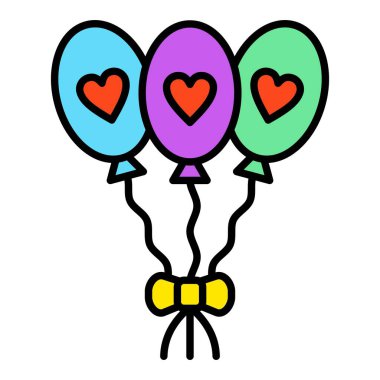 Balon vektör simgesi. Yazdırma, mobil ve web uygulamaları için kullanılabilir.