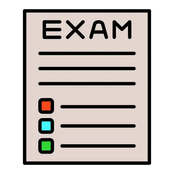 Sınav vektör simgesi. Yazdırma, mobil ve web uygulamaları için kullanılabilir.