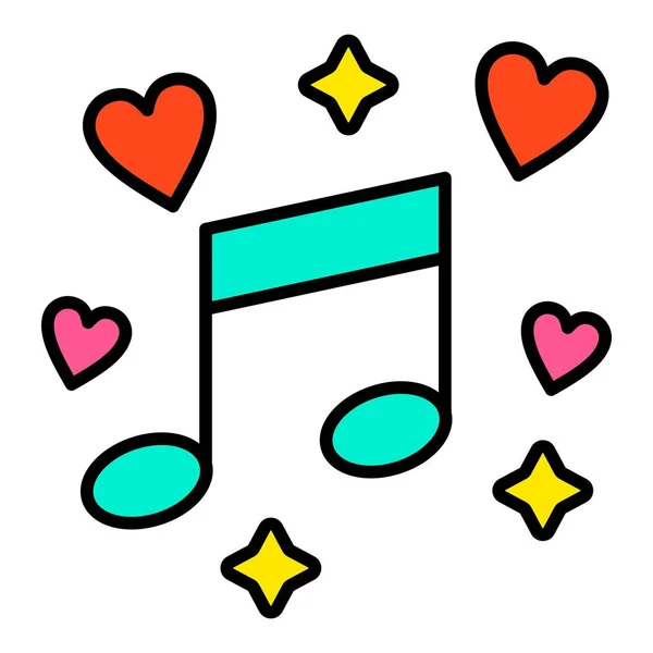 Müzik Notaları vektör simgesi. Yazdırma, mobil ve web uygulamaları için kullanılabilir.