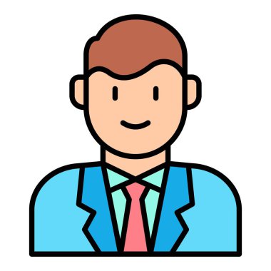 Damat vektör simgesi. Yazdırma, mobil ve web uygulamaları için kullanılabilir.