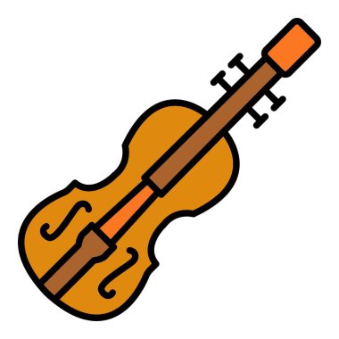 Keman vektör simgesi. Yazdırma, mobil ve web uygulamaları için kullanılabilir.